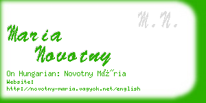 maria novotny business card